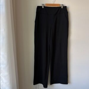NWT G4Free Yoga Performance Pants in Black Pull On Pockets Workout Casual Size L